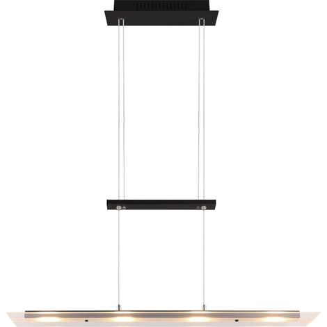LED Pendelleuchte MILOS Schwarz aus Glas höhenverstellbar bis 170cm, Breite 80cm (1/5)