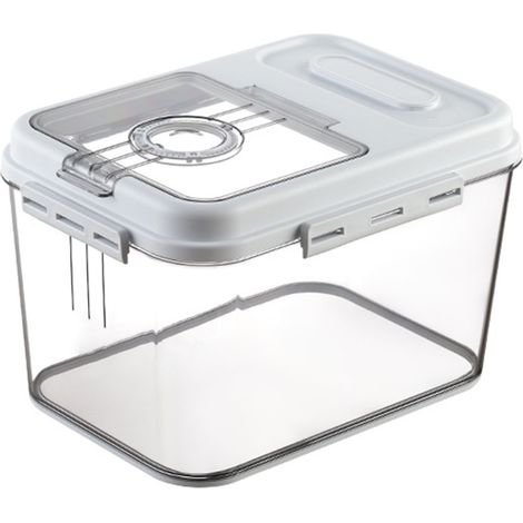 Bidon de riz 7500g, distributeur hermétique en plastique avec couvercle magnétique, rangement pour aliments secs, cuisine et nourriture pour animaux (1/5)