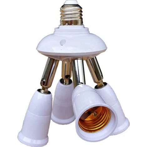 4 en 1 adaptateur d ampoule de Base réglable E27 à E27 AC 220 V séparateur de prise de lumière 110 V 20 W