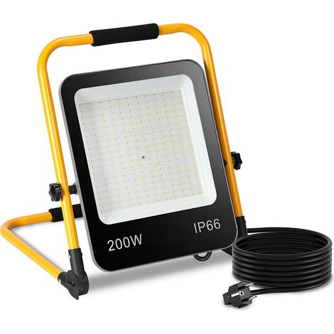 Randaco LED Baustrahler Fluter stativ 6000K Austellenlampe LED Fluter Floodlight IP66 200W (1/5)