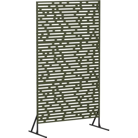 Sichtschutz 100 x 50 x 180 cm Stahl Olivgrün vidaXL (1/5)