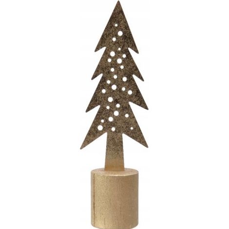 Figurine de Noël pour étagère, sapin de Noël en bois, 29 cm