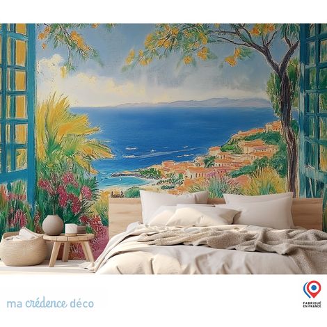 Papier peint : Paysage méditerranéen, peinture - Intissé - 300 cm - 280 cm (1/5)