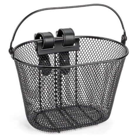 Panier de vélo en métal noir, à fixation avant, panier pour vélo enfant, panier portatif, accessoires de cyclisme. (1/5)