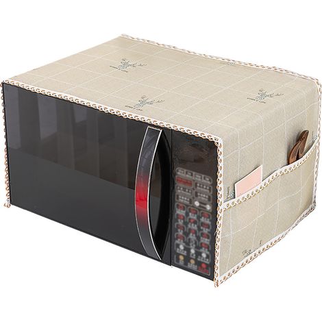 Housse de protection anti-poussière pour micro-ondes, couleur café, pour four et réfrigérateur, chiffon de cuisine multi-usages (1/5)