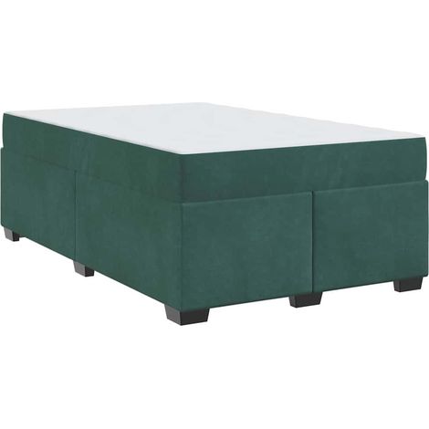 Estructura de cama con colchón Verde oscuro 120 x 200 cm vidaXL (1/5)