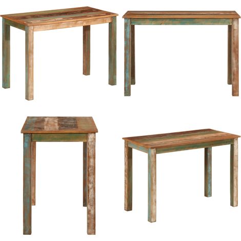 vidaXL Esstisch 110x55x76 cm Altholz Massiv (1/5)