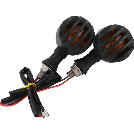 Clignotants Moto LED 12V 2 Pièces Indicateurs de Direction à Filetage 10mm Ampoule Flash Pair Universel (1/5)