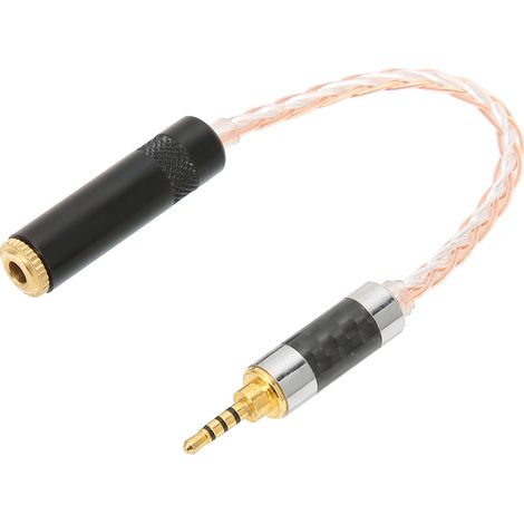 Adaptateur Audio 2.5mm Mâle vers 3.5mm Femelle, Câble d'Extension pour Casque 15cm, Convertisseur Jack Stéréo (1/5)