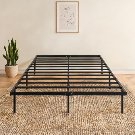 Canapé convertible coloris noir en métal 200,5 x 141 x 35,5 cm (1/5)