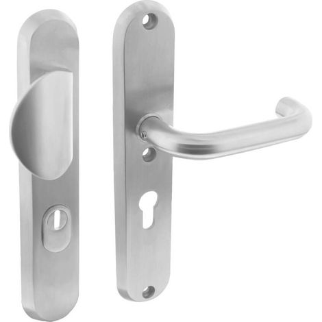 Ferrures de porte d’entrée Vurano protection anti-traction ovale PC 55mm acier inoxydable - 0035.378329 (1/3)