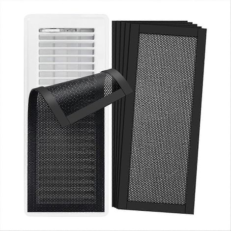 Grilles de sol magnétiques pour maison, lot de 6, couvre-bouche d'aération 4x10 pouces, plaques de ventilation adhésives pour plancher (1/5)