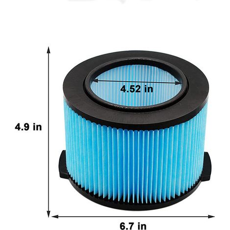 Filtro de repuesto para aspiradora industrial Ridgid VF3500, paquete de 2, aspiradora de líquidos y sólidos de 3 capas para polvo fino y suciedad, aspiradora de mano de 3 a 4,5 galones. (1/3)