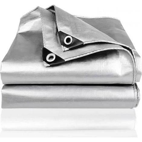 Bâche de protection indéchirable 2m x 4m – Polyéthylène imperméable – Œillets en aluminium renforcés – Protection contre intempéries (1/4)