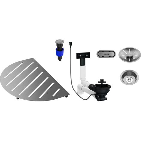 Blanco Oovalon - Garniture de vidange InFino, avec accessoires, inox brossé 527993