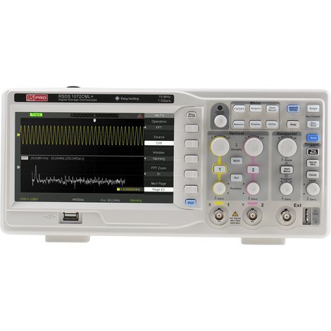 Oscilloscope De table RS PRO, 2 voies, 70MHz ( Prix pour 1 ) (1/5)