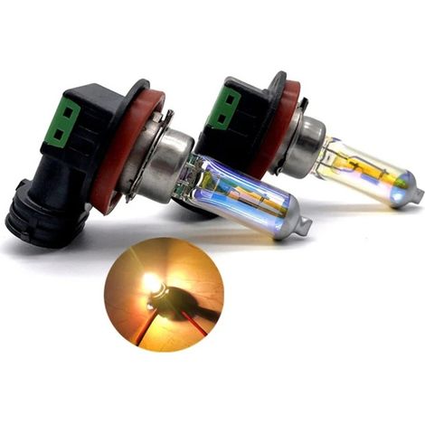 2x Ampoules Halogènes H8 12V 35W – 2300K Jaune Or Quartz Verre – Haute Luminosité & Longue Durée (1/5)