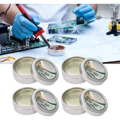 Vendue par paquets de 4, cette pâte de rénovation pour pointes de fer à souder nettoie les résidus de soudure, élimine le noircissement, désoxyde et répare 28 g de pâte de resurfaçage pour pointes de (1/5)