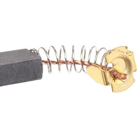 10 mini balais de moteur en carbone noir de rechange avec ressort de 25 mm et noyau en cuivre pour moteurs de perceuses, fraiseuses et outils rotatifs électriques génériques (paquet 4 : 103A 16106 mm) (1/5)