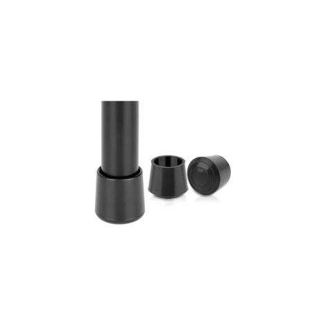 4 x 16 piedini in gomma - adatti per gambe di tavoli, sedie e mobili - disponibili in vari colori e misure (16 mm, nero) - Crezuo