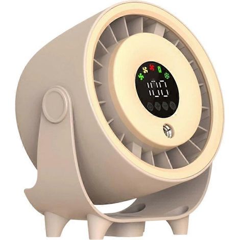 Portable USB ventilateur refroidissement avec 3 modes 3600 mah batterie misting petit table pour kitchen maison khaki (1/5)