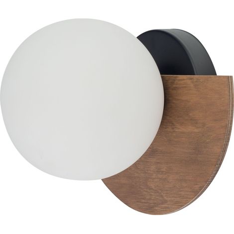 Sigma Spiegel Wandleuchte schwarz weiß braun Design Innen