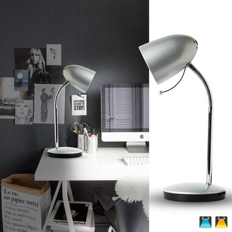 Lampada da scrivania colore argento (1/5)