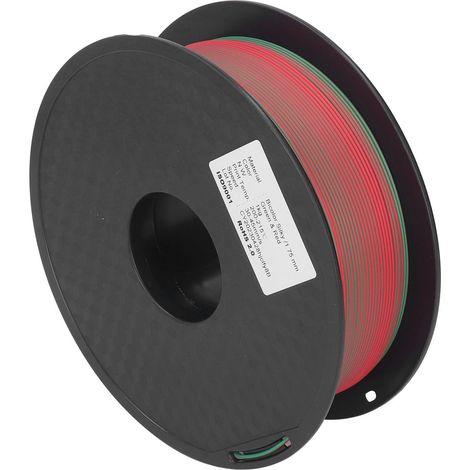 Filament PLA 1,75 mm bicolore, anti-obstruction, brillant, consommable pour imprimantes 3D (1/5)