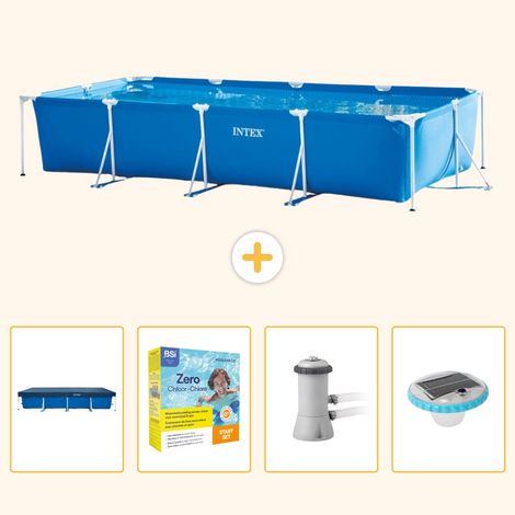 Intex Piscine Tubulaire Rectangulaire - 450x220x84 cm - 5-pièces S4 (1/5)