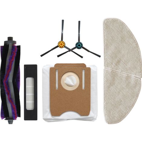Compatible avec les accessoires pour aspirateur robot S8/S8+ : filtre, cartouche filtrante, brosse rotative, brosse principale, serpillière, brosse latérale et sacs poubelle. (1/4)