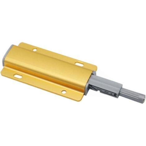 Set mit 4 goldfarbenen Möbelgriffen aus Aluminiumlegierung mit Einhandbedienung und Rückstellstopp (1/4)