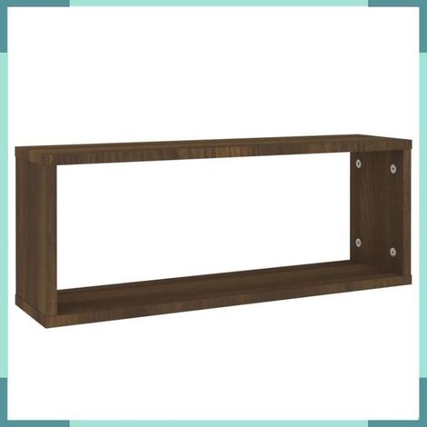 815930 étagères murales cube 2 pcs Chêne marron Bois d’ingénierie (1/5)