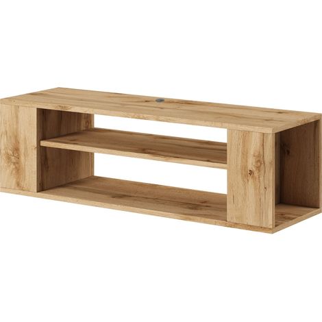 Selsey Wall - Mueble de TV con 2 compartimentos, Imitación roble, 100 cm (1/5)