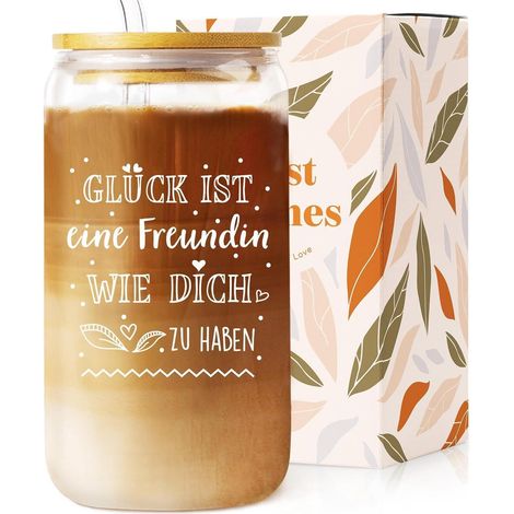 Juratar Cocktailgläser mit Deckel und Strohhalm, bleifreie Trinkgläser (1/5)
