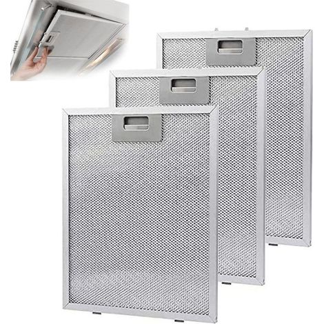 3 Pièces Filtre Hotte Aspirante, Filtre En Aluminium, Filtre Anti-Graisse Lavable, Filtre à Graisse Métallique Pour Hottes Aspirantes De Nombreuses Grandes Marques (320x260mm) (1/4)