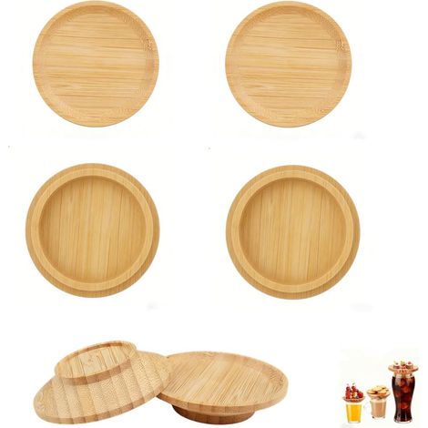 6 Pièces Décorations en Bois pour Verre à Vin Wine Glass Charcuterie Topper (1/5)