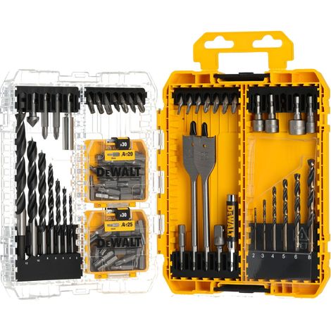 Coffret de 100 accessoires pour perceuse-visseuse, set d'embouts et de forets, DT70785-QZ (1/5)