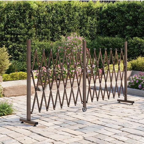Grille extensible en aluminium brun chaud pour jardin hauteur (1/5)