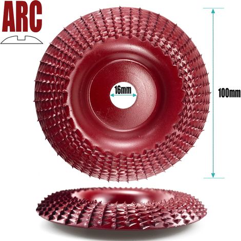 Disque de ponçage pour le travail du bois 16 Rouge Ponceuse à bois, diamètre intérieur 16/22 mm, disque de ponçage en forme d'arc, disque de polissage, disque de meulage, roue de polissage, disque de  (1/5)