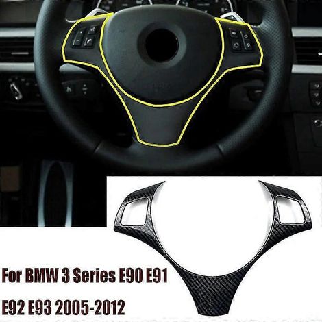 Für BMW 3er E90 E91 E92 E93 Lenkrad Zierleiste Aufkleberstreifen 05-12 Carbonfaser-Zierleiste Innenraum--