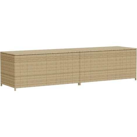 Garden Storage Box Mix Beige 469L Poly Rattan vidaXL