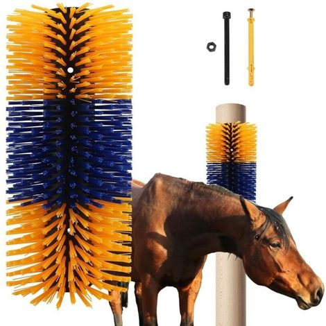 Brosses à gratter pour bétail, brosse à cheval, brosse de massage complet pour soulager les démangeaisons sur le dos du bétail, brosses pour chevaux, vaches, moutons, cochons