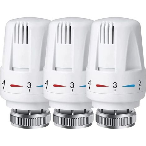 Set mit 3 Thermostatventilen für Heizkörper, Thermostatventile für Heizkörper M30 x 1,5 (1/5)