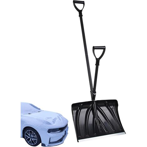 Pelle à neige robuste 2 en 1 Tête amovible, large et antidérapante Pelle à neige légère et ergonomique Convient pour les allées, les trottoirs, les campings, les garages, les terrasses, les jardins (1/5)