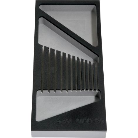 Plateau à outils SAM, Mousse, largeur 180mm, longueur 405mm, Hauteur 40mm ( Prix pour 1 )