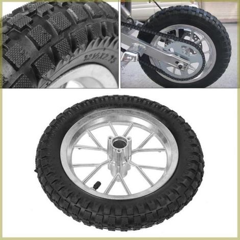 Jante de roue de pneu arrière pour moto 12,5 x 2,75 pouces, compatible mini vélo tout-terrain Coolster 49cc 2 temps (1/4)