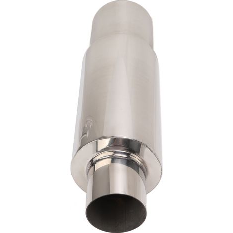Edelstahl-Resonatorschalldämpfer, 2,5-Zoll-Einlass, 3,5-Zoll-Auslass, universelles Autoauspuffrohr