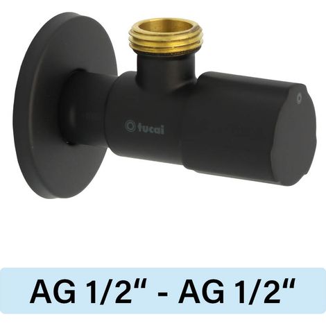 Eckventil Tucai TMM C850 Premium AG/AG  1/2"-1/2" schwarz matt