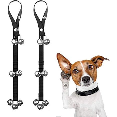 Lot de 2 clochettes de dressage pour chien, sonnette de porte pour chien, sonnette réglable (1/3)