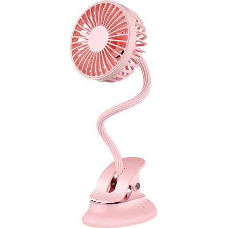 Multifunktionaler Tischventilator F5 zum Anclipsen, leiser tragbarer Ventilator für Schüler, Kinderwagen und den Außenbereich - x